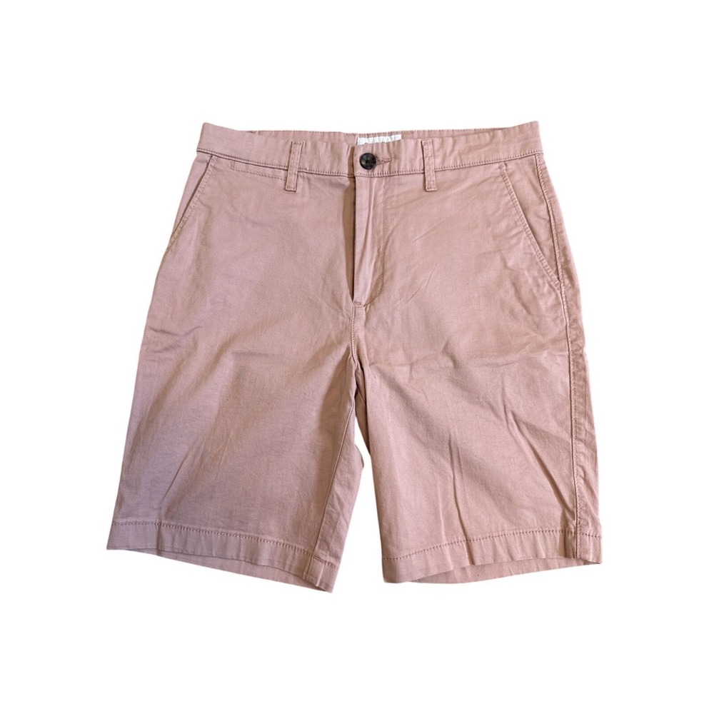 Goodfellow &‎ Co The Every Wear Shorts Flat Front 9" Inseam Linen Size 28 Rose